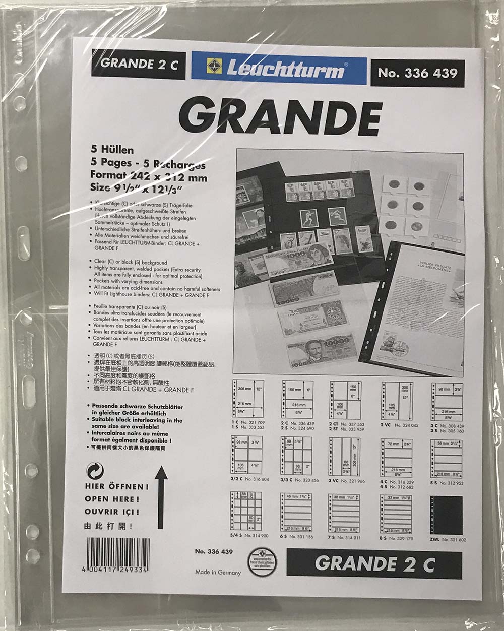 Lighthouse Classic Grande Sheets, 2 Pocket (336439) Pack of 5