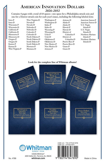 Whitman Albums: U.S. Innovation Dollars - 2026- 2032 P&D #4789