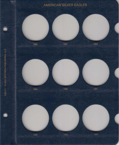 Whitman Albums: American Silver Eagle 1986- #3395