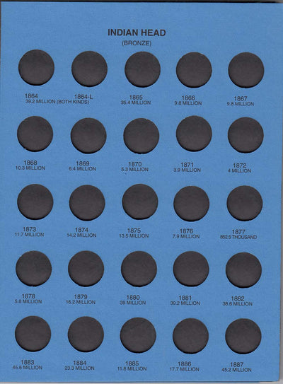 Whitman Folder: Indian Head Cents 1857-1909 #9003
