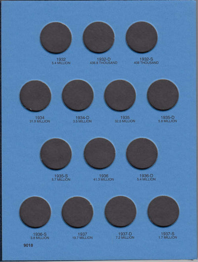 Whitman Folder: Washington Quarters #1: 1932-1947 #9018