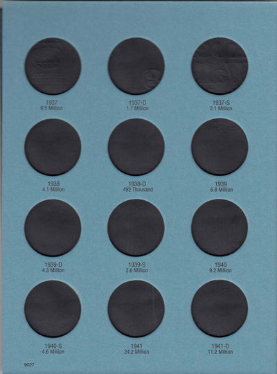 Whitman Folder: Walking Liberty Half Dollars #2- 1937-1947 #9027