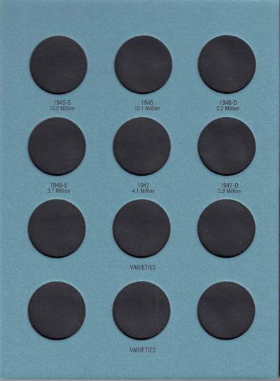 Whitman Folder: Walking Liberty Half Dollars #2- 1937-1947 #9027