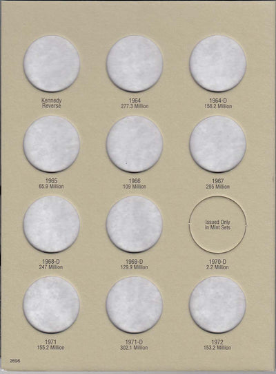 Harris Folder: Kennedy Half Dollars #1 1964-1984 #2696
