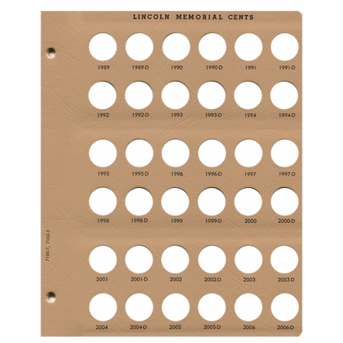 Dansco - Page 7-7100,Page 3-7102 for Lincoln Memorial Cents  - CLOSEOUT