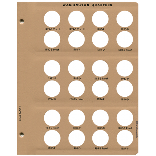 Dansco - Page 6 for #8140 Washington Quarters- CLOSEOUT