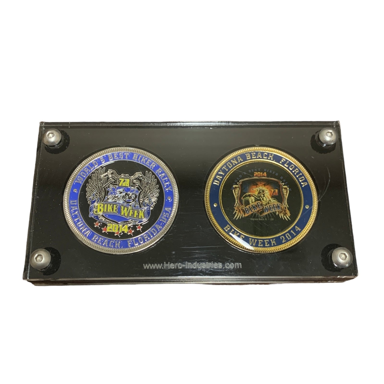 Acrylic two coin holder for 1.75" coins - CLOSEOUT