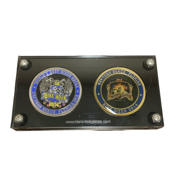 Acrylic two coin holder for 1.75" coins CLOSEOUT JP's Corner