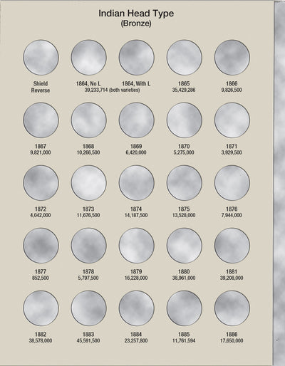 Harris Folder: Indian Head Cents 1857-1909 #2671