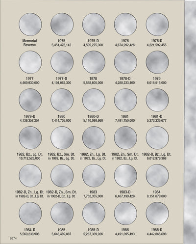 Harris Folder: Lincoln Cents #3 1975- 2013 #2674