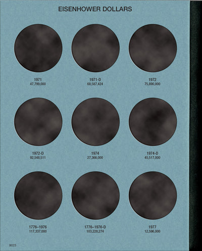 Whitman Folder: Eisenhower/Susan B Dollars- 1971-1999 #9023