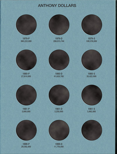 Whitman Folder: Eisenhower/Susan B Dollars- 1971-1999 #9023