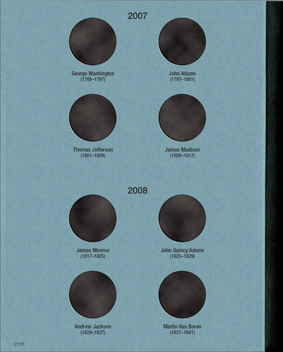 Whitman Folder Presidential Dollar #1 2007-2011 #2181