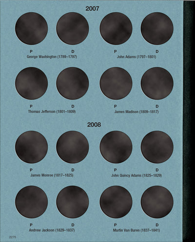 Whitman Folder Presidential Dollar Vol 1 P&D 2007-2011 #2275