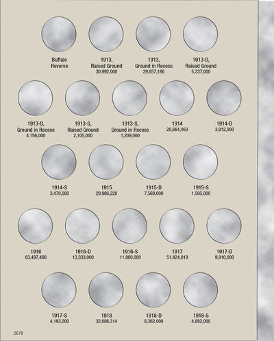 Harris Folder: Buffalo Nickels 1913-1938 #2678