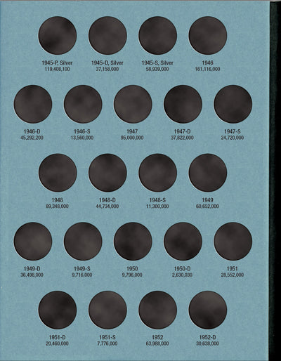Whitman Folder: Jefferson Nickels #1: 1938-1961 #9009