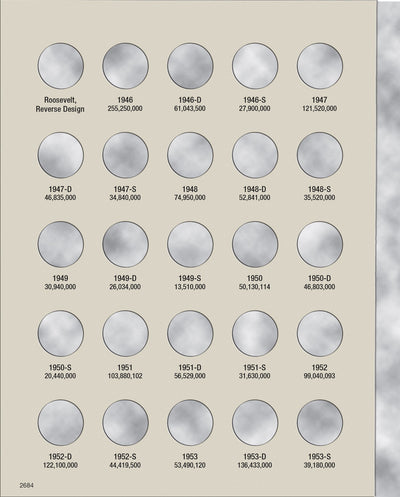 Harris Folder: Roosevelt Dimes #1 1946-1964 #2684