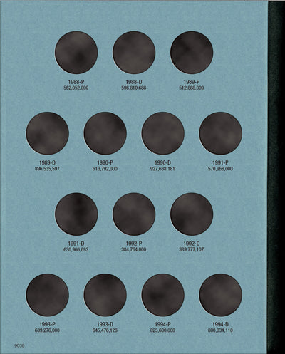 Whitman Folder: Washington Quarters #4: 1988-1998 #9038