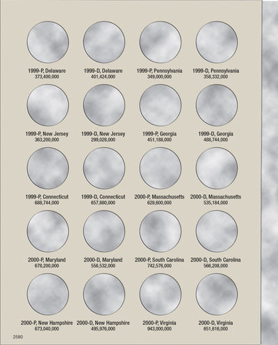 Harris Folder: State Quarters (50 openings) 1999-2003 #2580