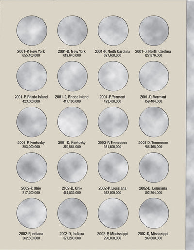 Harris Folder: State Quarters (50 openings) 1999-2003 #2580