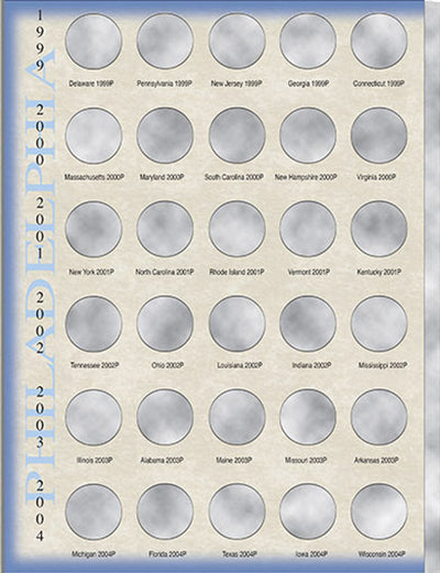 Harris Folder: State Quarters (120 openings) 1999-2009 #2841