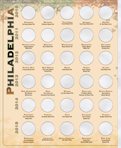 Whitman Folder: National Parks Quarter Four Panel 2010-2021 P&D #8783