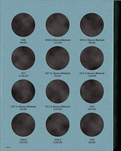 Whitman Folder: Walking Liberty Half Dollars #1- 1916-1936 #9021