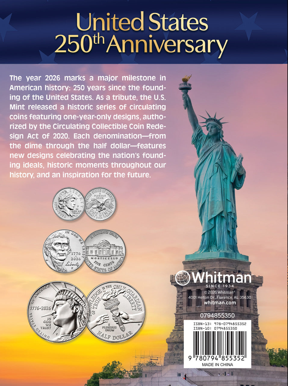 Whitman Folder: United States 250th Anniversary Collection: 2026 (Single Mint) Full Color #5535