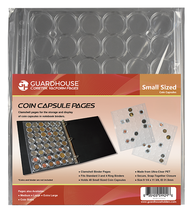 Guardhouse Coin Capsule Page - For Model A or Small Capsules - 954424