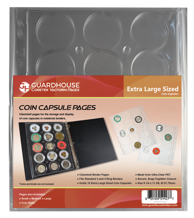 Guardhouse Coin Capsule Page - For Model I or Extra Large Capsules - 954427