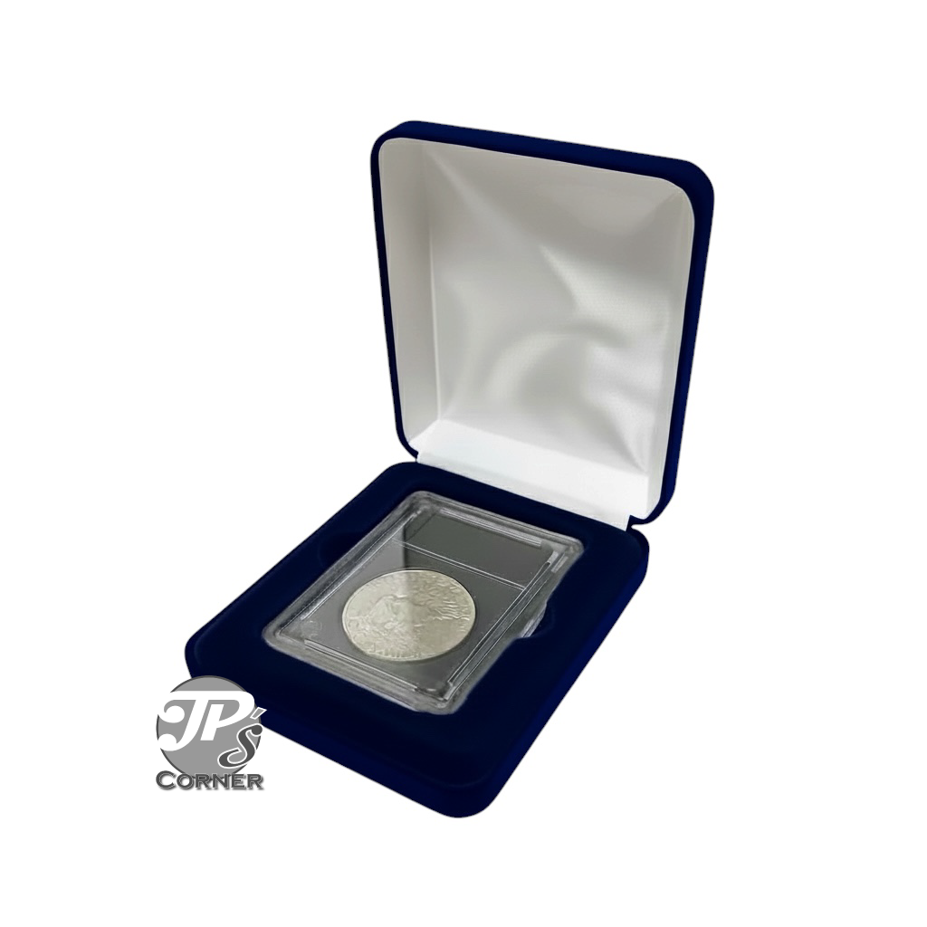 Single Slab Box - Blue Leatherette