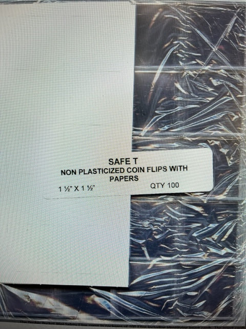 Saf-T Non Plasticized Coin Flips 1.5x1.5 / CLOSEOUT