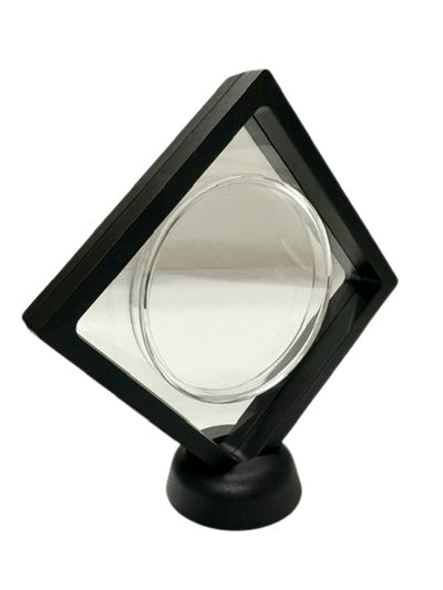 3D Black Floating Diagonal  Frame Display Case With Stand  -  LARGE
