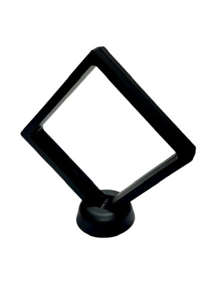 3D Black Floating Diagonal  Frame Display Case With Stand  -  LARGE