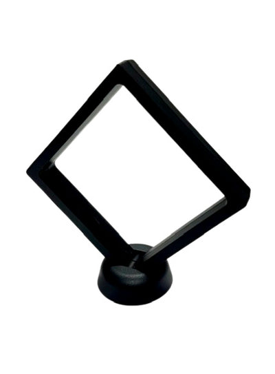 3D Black Floating Diagonal  Frame Display Case With Stand  -  LARGE