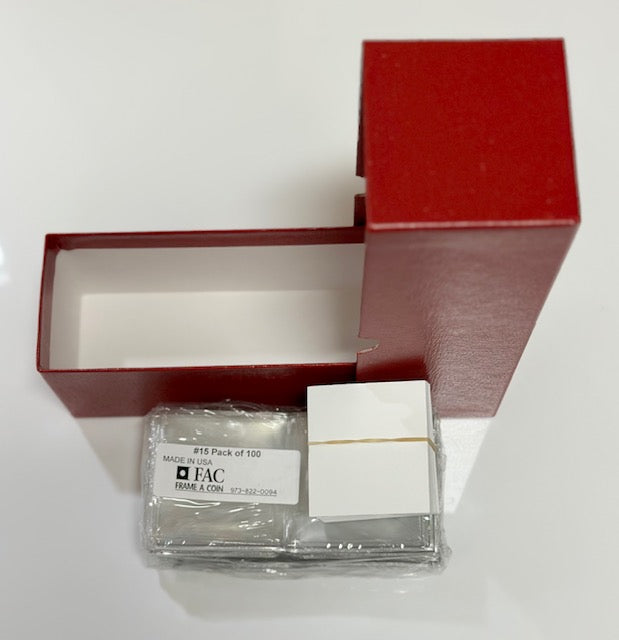 Frame-A-Coin Vinyl Coin Flip 2½" x  2½" #15 W/ Box & Inserts