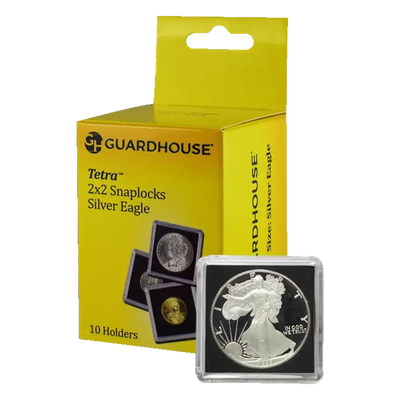 GuardHouse Tetra 2x2 Snaplocks for American Silver Eagles 40.6mm or 1.598"