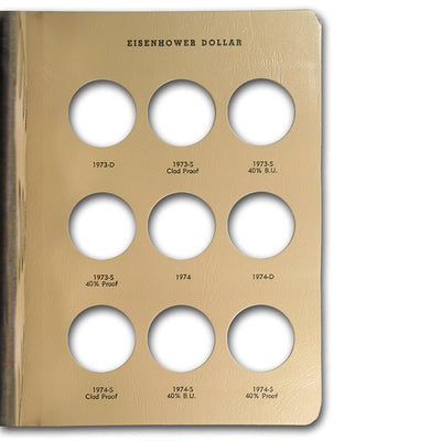 Dansco Album #8176 for Eisenhower Dollars: 1971-1978 w/proofs