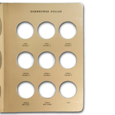 Dansco Album #8176 for Eisenhower Dollars: 1971-1978 w/proofs