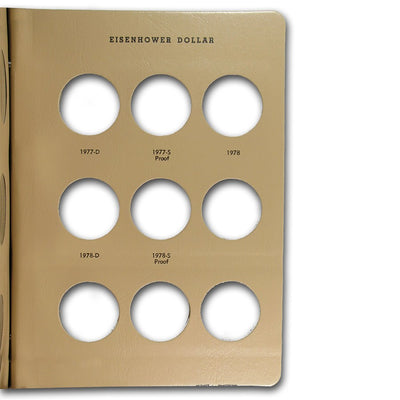 Dansco Album #8176 for Eisenhower Dollars: 1971-1978 w/proofs