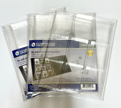 BCW 3" Binder INCLUDES -  5 Guardhouse Coin Slab Pages