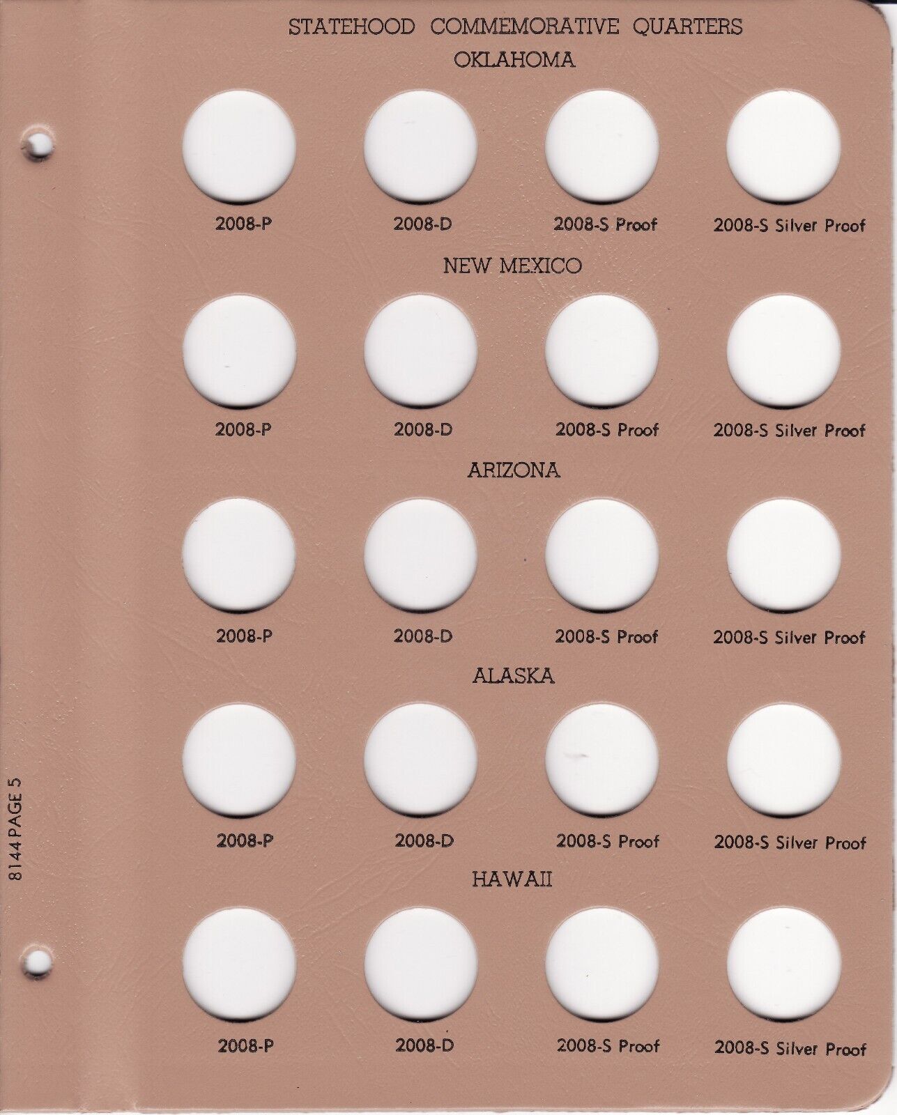 Dansco - Page 5 for #8144 Statehood Quarters - CLOSEOUT