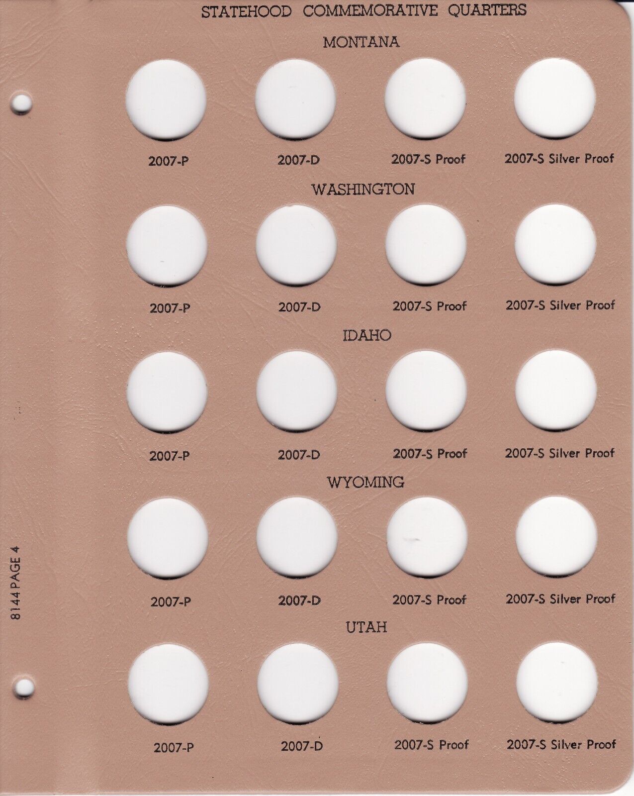 Dansco - Page 4 for #8144 Statehood Quarters - CLOSEOUT