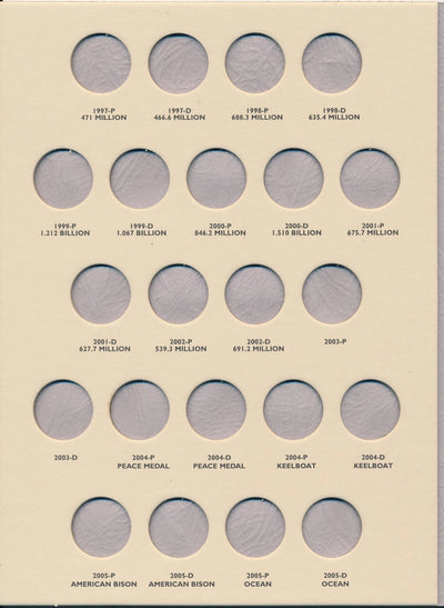 Littleton Folder: Jefferson Nickels 1997- LCF26
