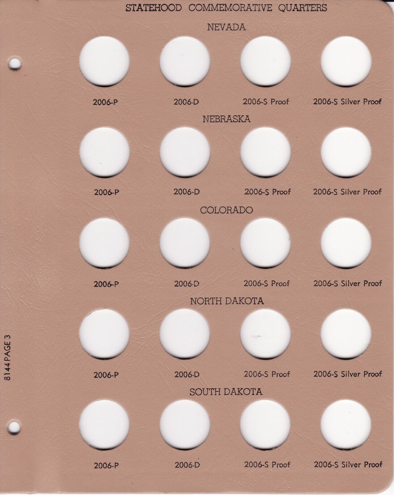 Dansco - Page 3 for #8144 Statehood Quarters - CLOSEOUT
