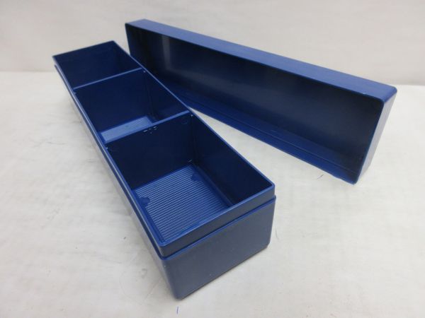Blue Plastic Single Row 2x2 Box  - SafeT - CLOSEOUT