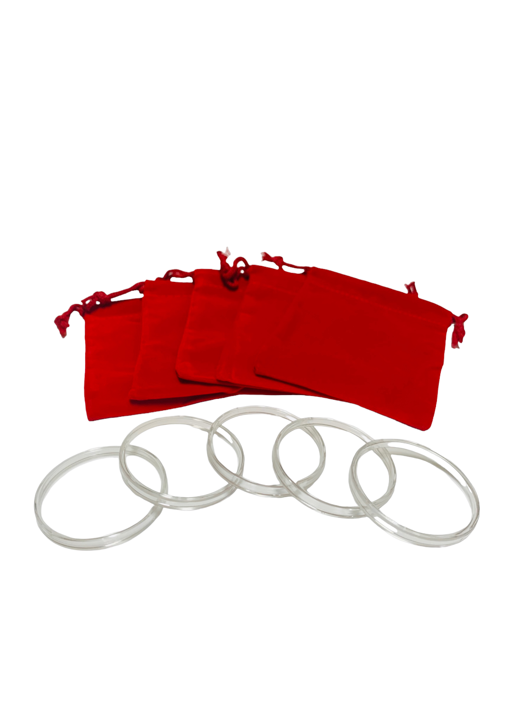 Bundle H - 5 -H40's and 5- Red Velour Bags