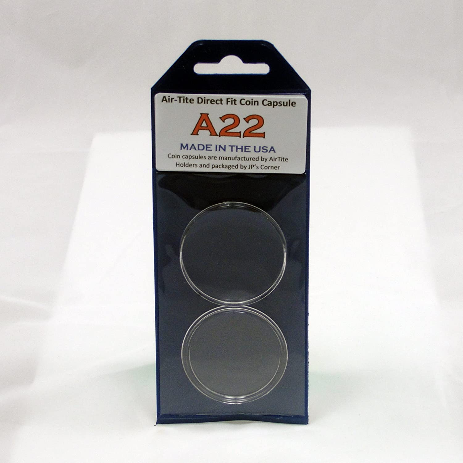 Air-Tite Direct Fit Coin Capsule A22 for U.S. 1/4 oz Gold Eagle in JP's Retail Packaging