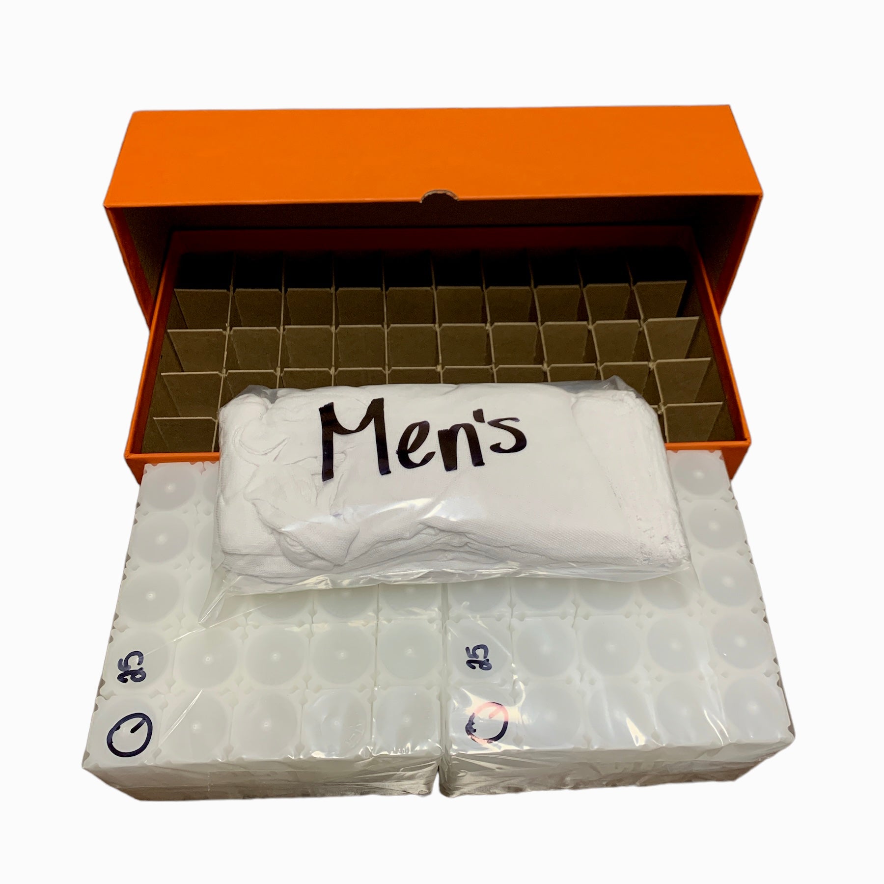 Bundle N - (50 - Square Quarter Tubes, Quarter Roll Tube Box, & 12 pairs of XL gloves)