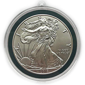 Model I-Loop Air-Tite Coin Holder with Green Ring - 39mm (Ornament Holder)